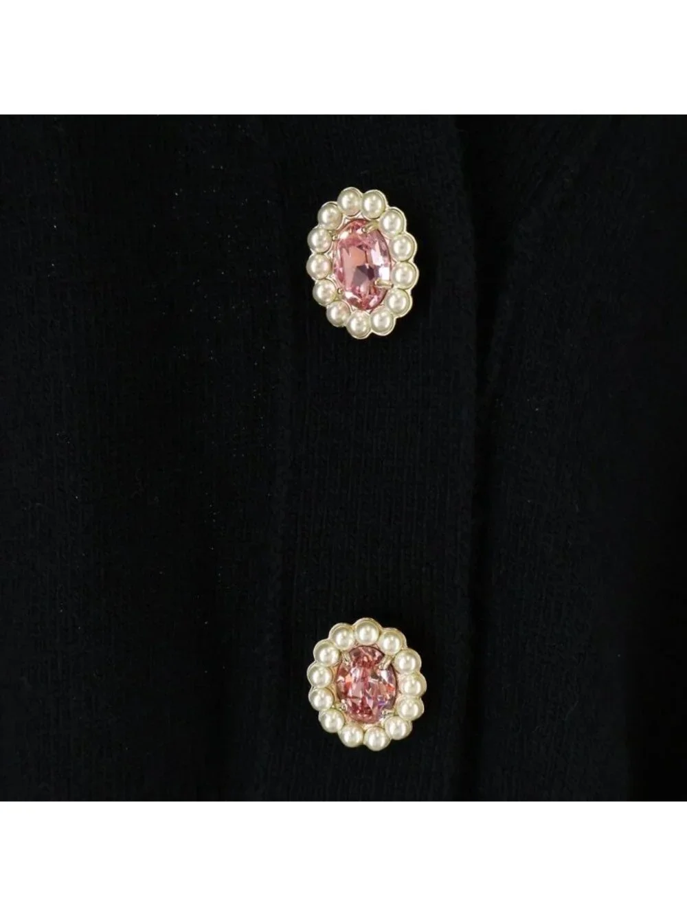 Louis Vuitton Signature Jewel Button Cardigan Black